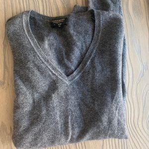 Charter club 100% cashmere dark grey sweater